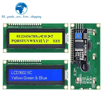 LCD1602 1602 Modulul LCD Albastru / Verde Galben Ecran 16x2 Caractere LCD Display PCF8574T PCF8574 IIC Interfata I2C pentru arduino 5V