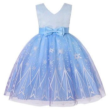 2021 Noua Moda Rochie de Printesa pentru Fete cu Flori Petrecerea de Nunta Rochie din Tul Copilul Haine pentru Copii de 2-10 Ani Fete