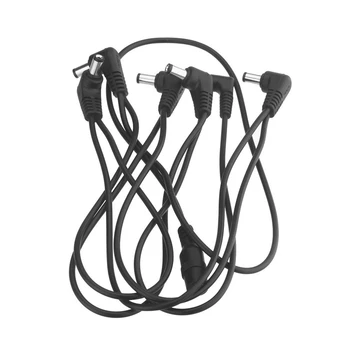 Vitoos 6 Moduri de Electrod Daisy Chain Fasciculului de Cablu de Sârmă de Cupru pentru Efecte de Chitara de Alimentare Splitter Adaptor negru