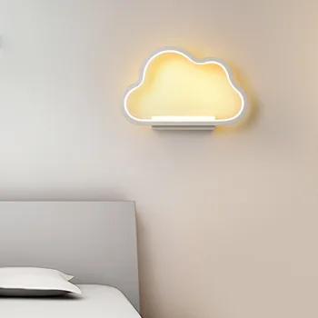 Modernă cu Led-uri Lampă de Perete Alb Camera de zi Dormitor copii' Decor Nori Nordic Sconces de Iluminat Noptiera de Decorare Perete, corp de iluminat