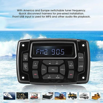 Marin Receptor Bluetooth, MP3 Player, 12V FM SUNT Receptor Receptor Stereo Pentru Barca Marine Marine Stereo