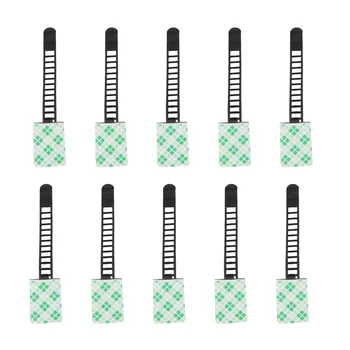 20buc Negru Lipicios Reglabil Legături de Sârmă Cablu Cleme de Prindere din Plastic Auto-Adeziv pentru cabluri Repara Titularului Clipuri