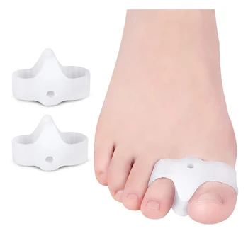 1Pair Silicon Tep Separator Protector Picior Degetul mare Îndreptat Deget de la picior Hallux Valgus Inflamație la picior Corector Toe Corecție Picior de Îngrijire Instrumente