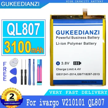GUKEEDIANZI-Acumulator de schimb pentru Ivargo V210101, QL807, 3100mAh, de Mare Putere Baterie