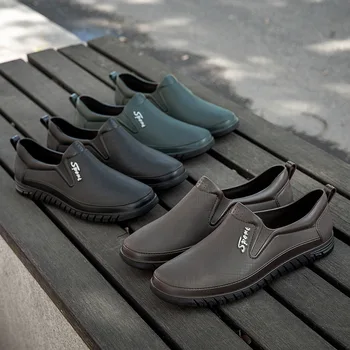 Bărbații Directe Low-top Ploaie Pantofi Barbati de Moda Purta Non-alunecare de Ploaie, Cizme de Lucru de Bucătărie Pantofi de Cauciuc Superficial Gura Pantofi Impermeabil