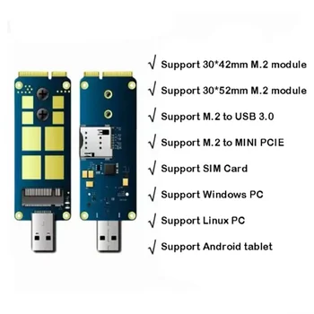 5G USB 3.0 M. 2 MINIPCIE Adaptor de Card de Două-Mod de Consiliul de Dezvoltare pentru SIMCOM Quectel 4G 5G M. 2 Module 5G USB 3.0 M. 2 până La USB