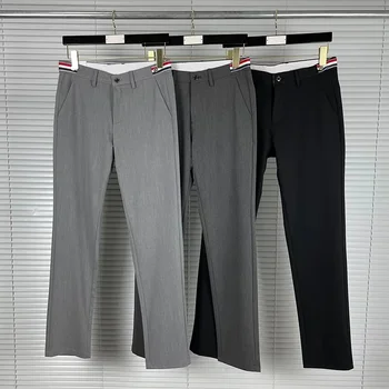 TB Primăvară/Vară Bărbați Clasic Pantaloni de Înaltă Calitate de Afaceri Britanic Pantaloni Casual Slim Fit Direct Tub de Lux pentru Bărbați Pantaloni Costum