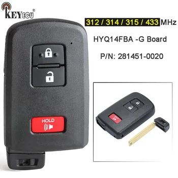 KEYECU HYQ14FBA 281451-0020 G de bord 3 Buton de acces fără cheie de la Distanță Inteligent Auto Fob Cheie pentru Toyota RAV4 Prius C Prius V 2012-2019