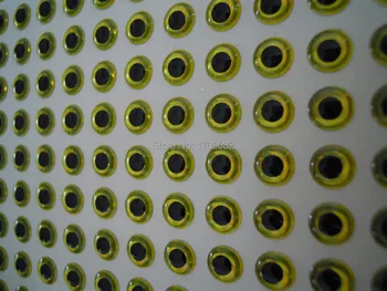 300pcs 6mm Chartreuse 3D de pescuit nada ochii pentru nada face Jiguri Meserii