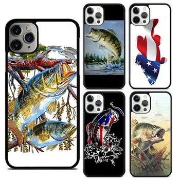 Pește bas de Pescuit Mobil Celular Cazuri de Telefon pentru iPhone 15 SE2020 7 8 Plus XR XS pentru Apple 13 14 11 12 Mini Pro Max coque fundas