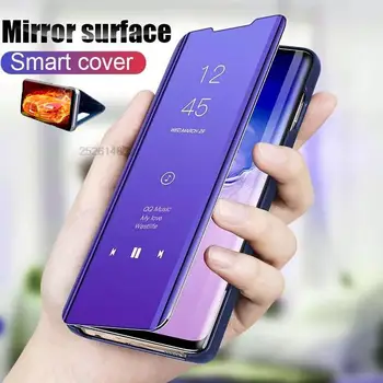 Smart Mirror Caz Flip Pentru Samsung Galaxy Nota 20, Ultra 10 9 8 S20 Plus S10 Lite S9 S8 S7 S6 Edge A8 A7 2018 A10 A30 A50 Acoperi