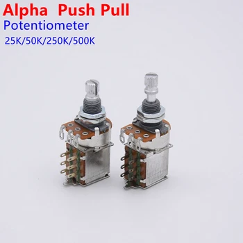 1 Bucata Alfa Push Pull Potențiometru(POT) Pentru LP ST Chitara Electrica Bass 25K/B50K/250/500 Chitara Accesorii