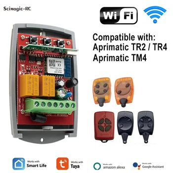 APRIMATIC TR2 TR4 TM4 TXM Receptor Tuya WiFi 2CH Usa de Garaj de la Distanță de Control Receptor 433,92 MHz Rolling Code Comuta Modul Alexa