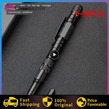 1~5PCS Multi Function Tactical Pen Lanterna de Urgenta Șurubelniță Deschizator de Sticle Fereastra cu Întrerupător de Supraviețuire în aer liber Auto