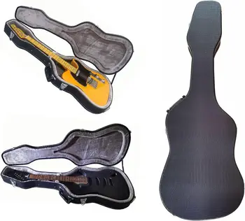 Chitara electrica Greu de Caz cu Clichet Pad, pardoseală de Lemn Coajă Tare geantă de Protecție pentru Tele TL ST