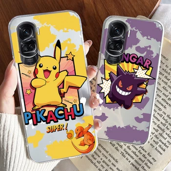 Anime Desene animate Pokemon Pikachu Gengar Telefon Caz Pentru Onoarea 90 Lite X50i honor90 lite Silicon Imprimate Limpede Transparent TPU Acoperire