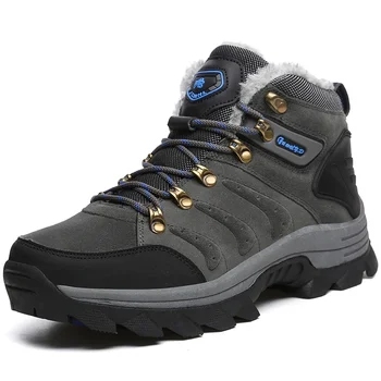 Plus Dimensiune 36-48 Drumeții Pantofi pentru Bărbați Ține de Cald Zăpadă Adidași Blană Cald în Interiorul Trekking Femei Ghete de Munte în aer liber Formatori