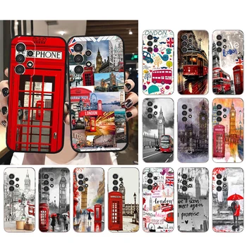 Londra Autobuz Telefon Cutie Big Ben Caz de Telefon Pentru Samsung Galaxy A52S A04S A21S A23 A33 A13 A14 A32 A52 A53 A54 A51 A71 M51