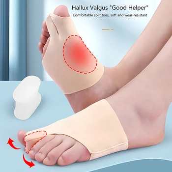 1Pair Mare de la Picior Hallux Valgus Corector Orteze de Îngrijire de Picioare Os Degetul mare de Reglare Corecție Șosete Pedichiura Inflamație la picior Îndreptat