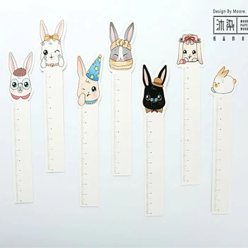 30buc/cutie Drăguț desen Animat tapet Creative de Marcaj Marcaje de Papetărie Suport de Carte Cu Rigla Rechizite Școlare