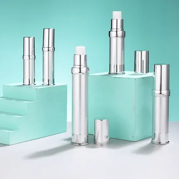 5ml-30ml Pompa Airless Sticla de Alumină de Argint Containere Cosmetice fond de ten Lichid Sticla cu Pulverizator de Parfum Goale Sticla cu Pulverizator