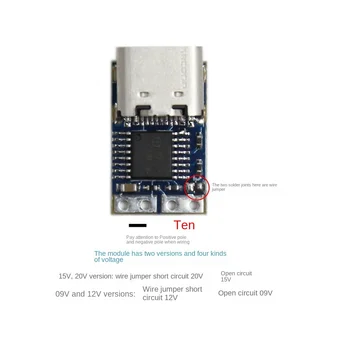 PDC004-PD Momeală Modul PD23.0 DC DC Declanșa Cablu de Extensie QC4 Încărcător de Tip C PD Momeală (15V)