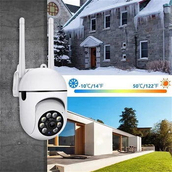 În aer liber, Camere de Securitate 2.4 Ghz Wifi Camere 1080P Dome Camere de Supraveghere Pentru Acasă de Securitate, Vedere de 360°, 2-Way Audio
