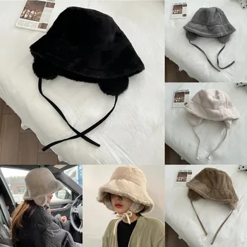 Pălării de iarnă Femeie de Protecție pentru Urechi Găleată ladiess Pentru Femei fedora pălărie luntraș Cald iarna Retro панама женская tineret capac Kanye 
