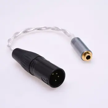 4-Pin XLR de sex Masculin să 4.4 mm de sex Feminin Echilibrat Audio Adaptor Placat cu Argint Scut Cablu Compatibil Sony NW-WM1Z 1A, MDR-Z1R TA-ZH PHA-2