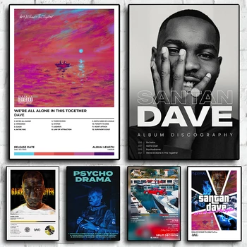 Cantareata Pop Rapper-Ul Dave Centrală Muzica Coperta Albumului Poster Set Decizie Concert Unic Imprimare Canvas Wall Art Home Decor Cameră