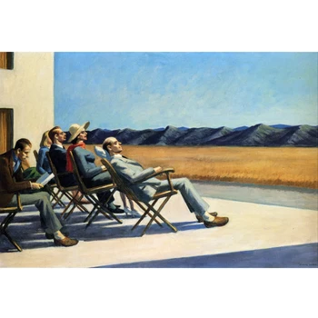 Mână-pictat de reproducere de înaltă calitate de Oameni în Soare de Edward Hopper Celebra pictura copierea decor Modern imagine