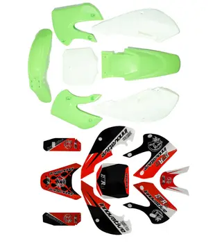 Curse Motocic aparatoare de Plastic Kituri de Corp Decal Autocolante Groapă de Biciclete Pentru KAWASAKI KLX110 DRZ 110 KX65