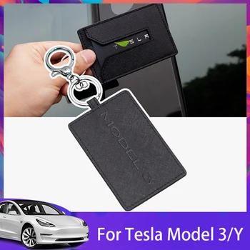 Tesla Model 3/Y 2023 Cheie Geanta Caz Lanț Inel Breloc Breloc din Piele PU Pentru Tesla Model 3/Y 2017-2023 Accesorii