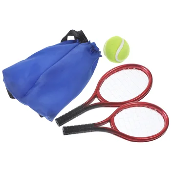 1 Set de Racheta de Tenis Decor, Recuzită Fotografie Mini Racheta de Tenis de Jucării Decorative Minihouse