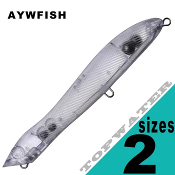 AYWFISH Nevopsite Topwater Momeli de Pescuit 8 CM / 12 CM de Mers pe jos de Câine Plastic Dur Șarpe Popper Momeala Sunătoare Corpuri Artificiale Spații