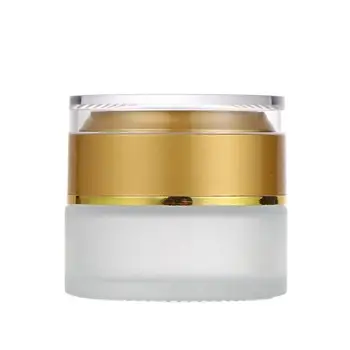30G de unică folosință din Sticlă Cosmetice Crema Borcan Cu Argintiu Auriu capac Capac Capac din Sticlă Mată Lotiune Crema de Ochi Anticearcan Borcan LX2876