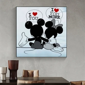 Panza Pictura de Postere și de Imprimare Disney Moderne de Desene animate Minnie benzi Desenate cu Donald Duck Mickey Arta de Perete Imagini pentru Living Decorul Camerei