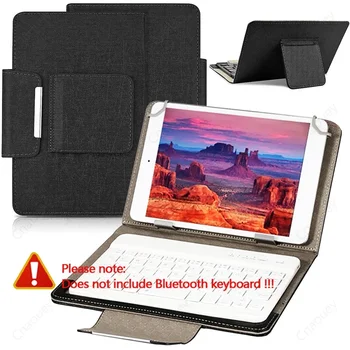 Universal Folio case pentru 7-10.1 inch Comprimat Piele PU Stand Capac de Protecție Greu PC-ul Înapoi Detasabila Bluetooth wireless keyboard