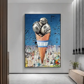 Acasă Decor De Perete De Arta Tablouri Canvas Bani De Inghetata Poze Nordic Hd Tipărite Moderne Poster Dormitor Modular Fara Rama