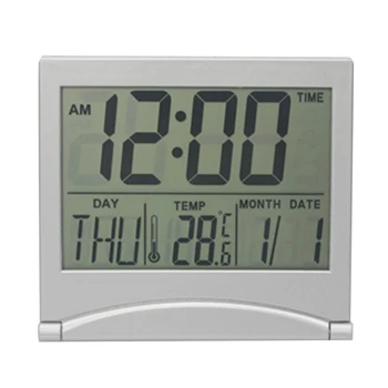 Pliere LCD Ceas cu Alarmă Digitale Birou Masa Statie Meteo de Birou Temperatura de Călătorie Ectronic Mini Ceas