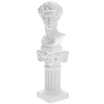 Statuia Ornamente David Figurine Decor Rășină Sculptura Greacă Roman Coloana Rafinat Meserii Desktop