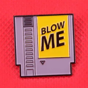 Sufla-Mi email pin Nintendo cartuș brosa retro joc video insigna amuzant, sarcastic cadouri pentru bărbați accesorii pentru femei