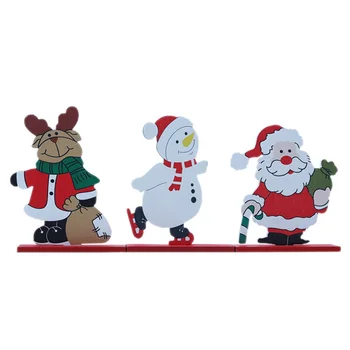 Decor De Crăciun,Sărbătoare Moș-Crăciun Om De Zăpadă-Elan De Crăciun Pom De Crăciun Fulg De Nea Artizanat Din Lemn Ornamente De Crăciun A Afișa Elemente De Recuzită