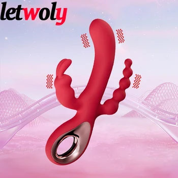 Rabbit Vibrator pentru Femei Puternice punctul G Feminin Stimulator Clitoris Reîncărcabilă Vibrator Silentios Vibrator Adult Bunuri Jucărie Sexuală 18+