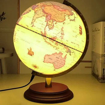 25CM Glob Elevii de gimnaziu Retro Lampa LED Decor Glob Harta Lumii Plutind Glob de Învățământ Decor de Birou