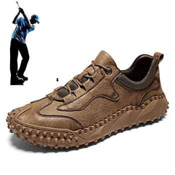 Moda Barbati Pantofi de Golf Barbati lucrate Manual Studless Confort Golf Mers pe jos de Formare Adidasi Barbati de Golf, Adidași Mărimea 38-46