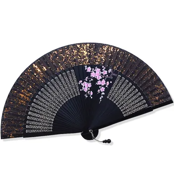 Clasic Evantai Vintage Chineză Pliere Bambus Dans Fan Stil Japonez Femeile Nunta Ventilator De Mână Portabil Ventilador
