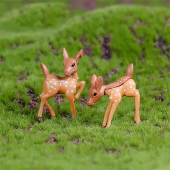 Set Artificiale Mini Cerb Sika Zână Grădină Miniaturi Gnomi Moss Terarii Rasina De Artizanat Figurine Pentru Decorarea Acasă D3