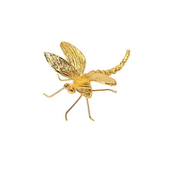 Farmecul Retro Home Decor Metal-Dragonfly Sculptura pentru Biroul de Acasă Decor Gradina de Aur Ornament Figurina Unic Libelula Sculptură