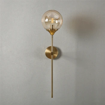 Moderne de Sticlă de Lampă de Perete decor Acasă de Aur Sconces Nordic TV de perete Iluminat dormitor lampă de Noptieră de Decorare Camera de zi Lumini